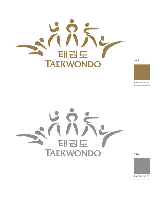 심벌마크 단도형. 태권도 TEAKWONDO.