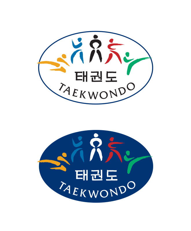 엠블램. 태권도 TEAKWONDO.