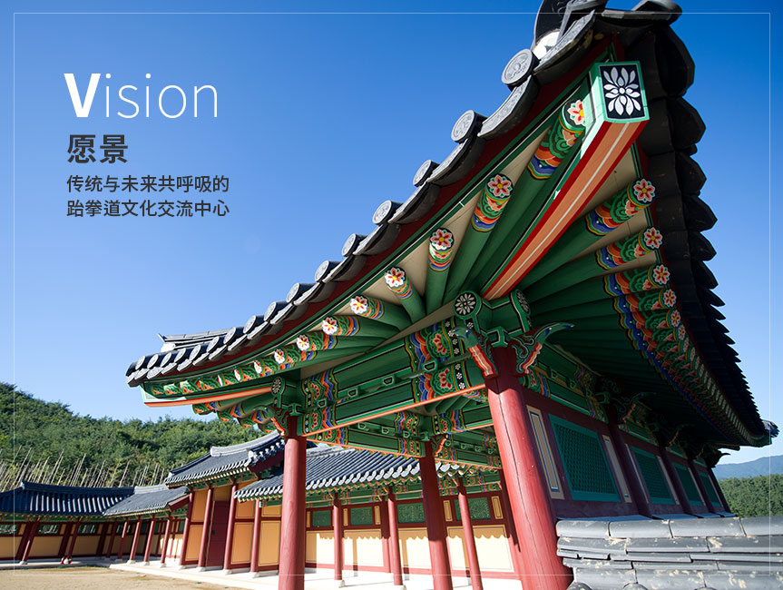 vision. 愿景. 传统与未来共呼吸的跆拳道文化交流中心