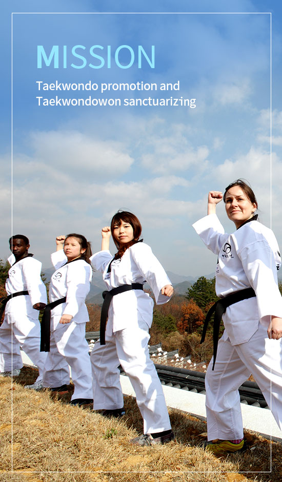 mission.Taekwondo promotion and Taekwondowon sanctuarizing